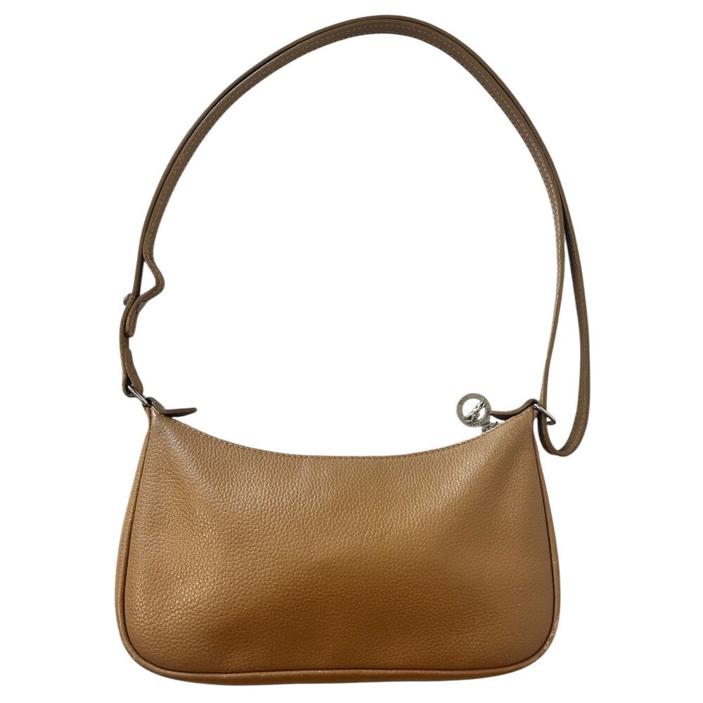 Longchamp Le Foulonne Vintage Beige Leather Baguette Convertible Shoulder Bag - Picture 2 of 9